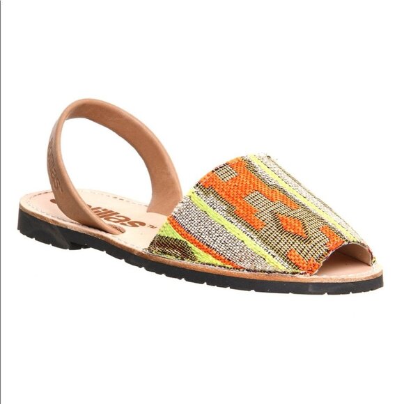 Solillas Menorcan Aztec Peep Toe Boho Sandals - Picture 1 of 11